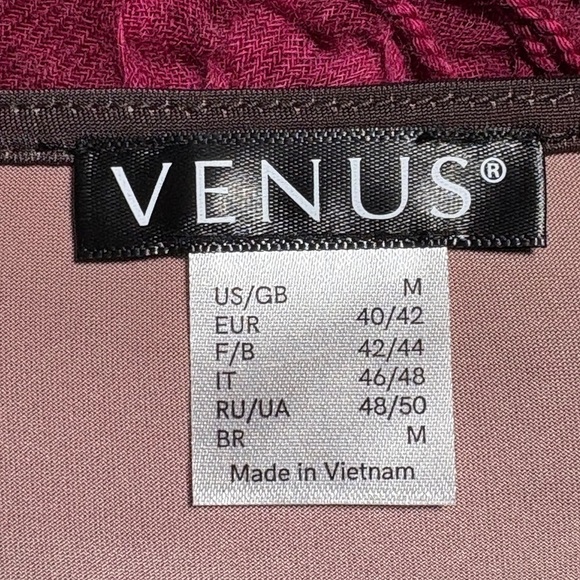 Venus Draped Pink/Gray Long Sleeve Ombre Blouse M - Picture 5 of 9